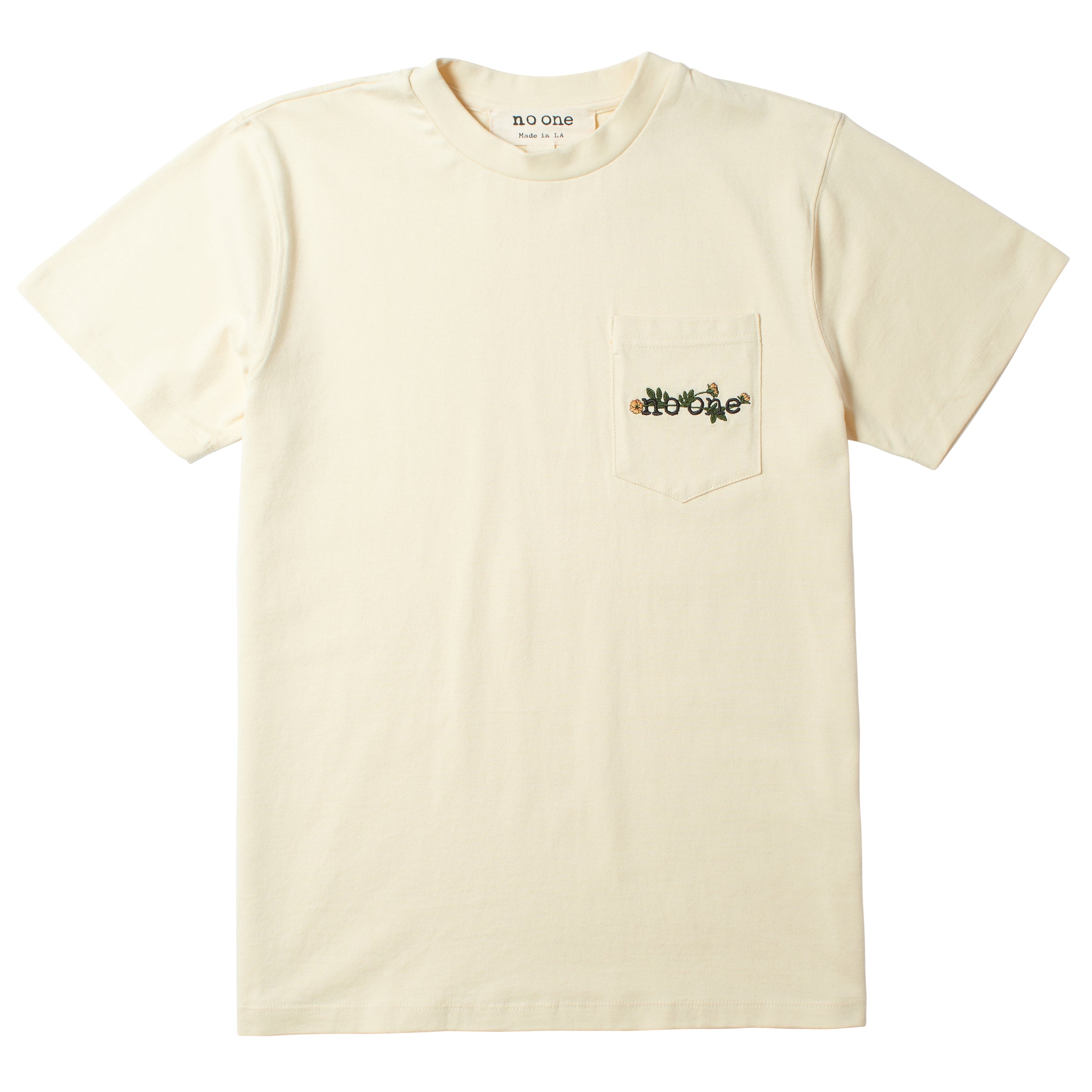 "New Standard" Cut and Sew Respite Pocket Tee - Natural - NOONE