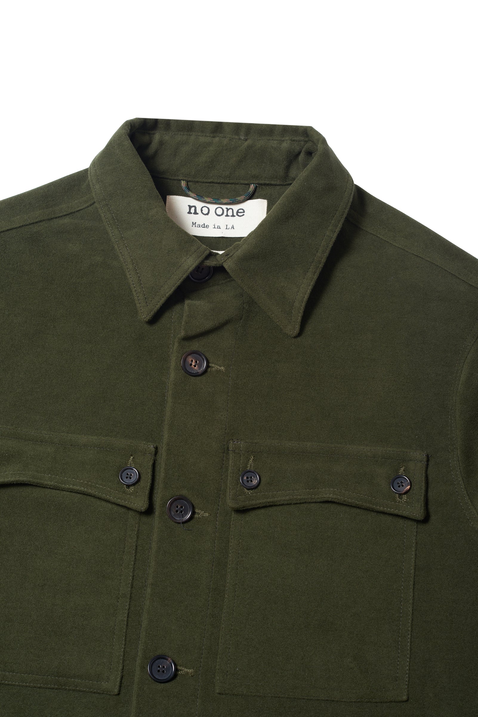 "Respite" Overshirt - Pesto - NOONE