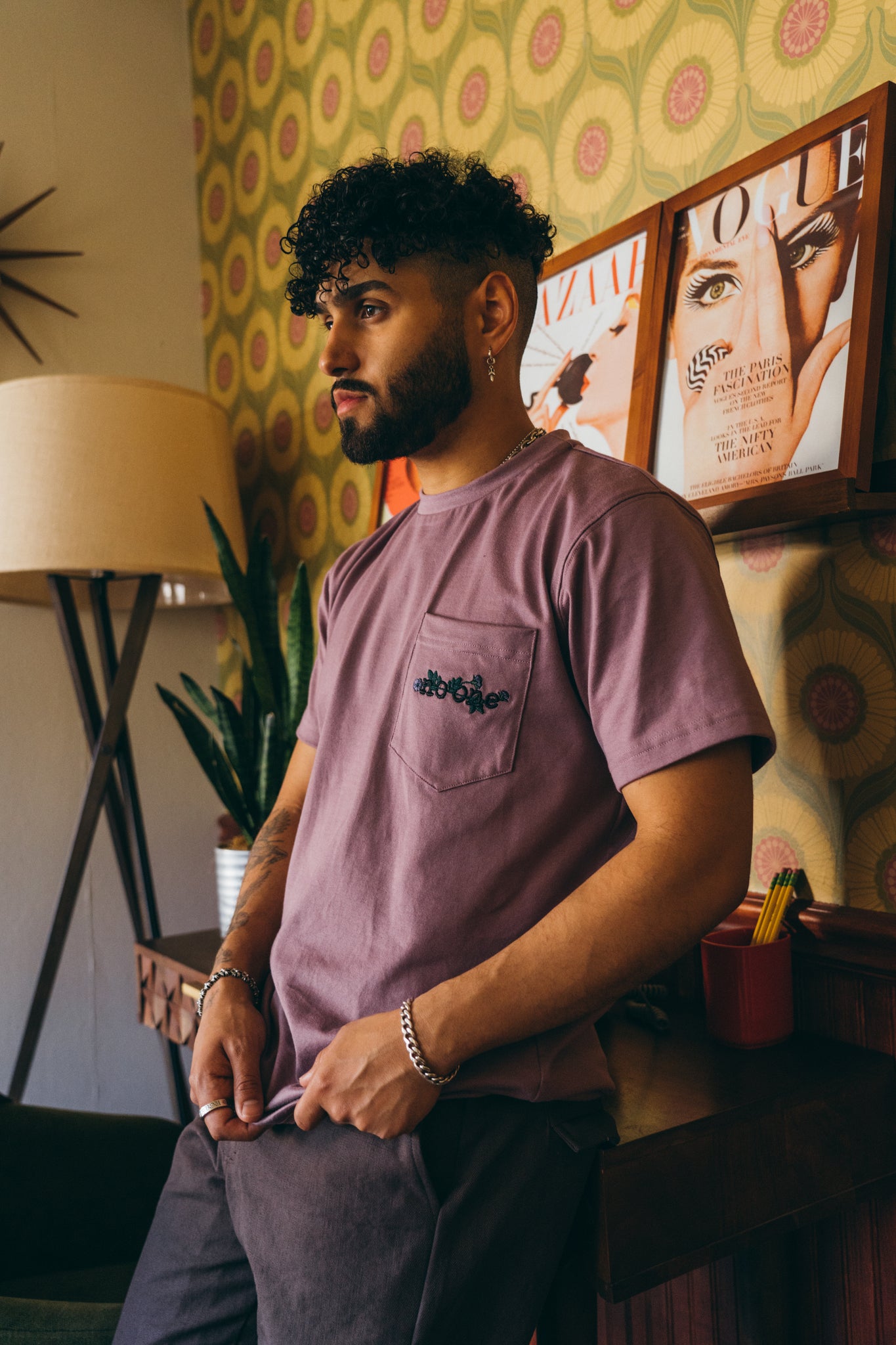 "New Standard" Cut and Sew Respite Pocket Tee - Lavender Aura - NOONE